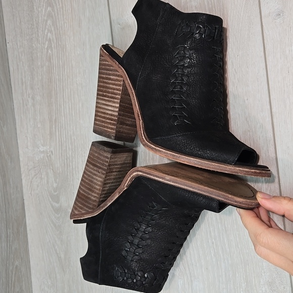 Vince Camuto Women Katri Ankle Leather Open Toe Heels Shoes Boots Sz 7M - Picture 8 of 12